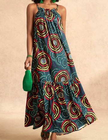 Rochie maxi Shein, mix culori