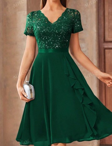 Rochie midi Shein, verde