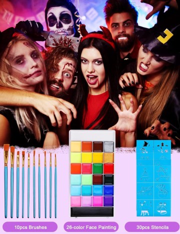 Kit de pictură corporală Lictin, mix culori
