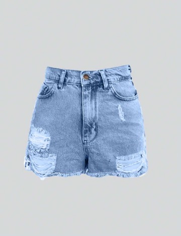 Pantaloni scurți de blugi Shein, albastru
