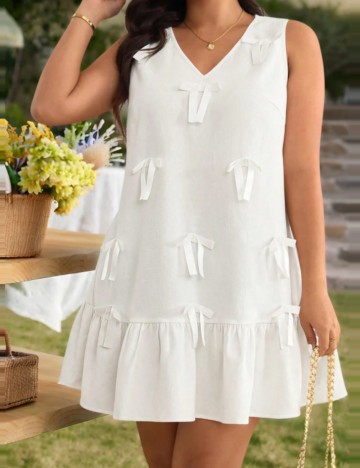 Rochie mini Shein Curve+, alb