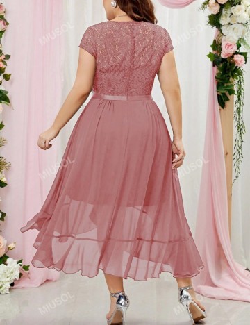 Rochie midi Shein Curve+, roz