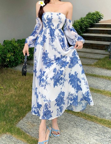 Rochie midi Shein, mix culori