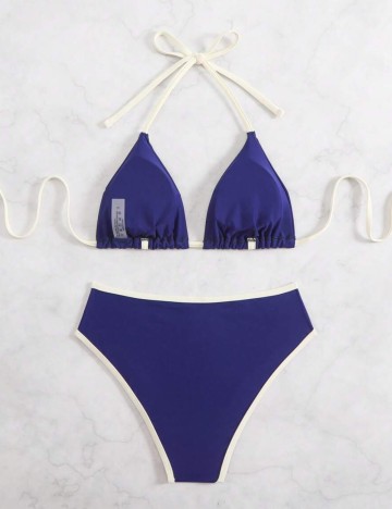 Costum de baie Shein, albastru