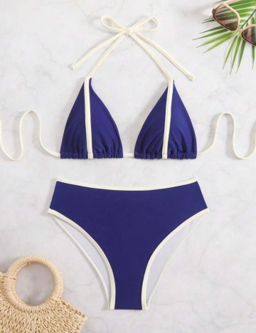 Costum de baie Shein, albastru
