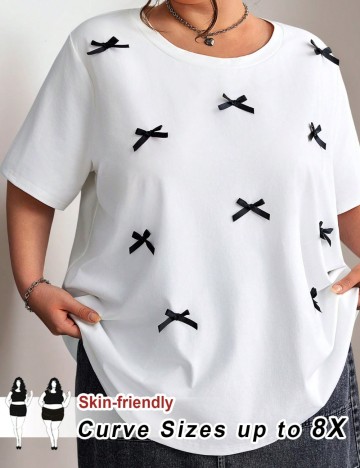 Tricou Shein Curve+, alb
