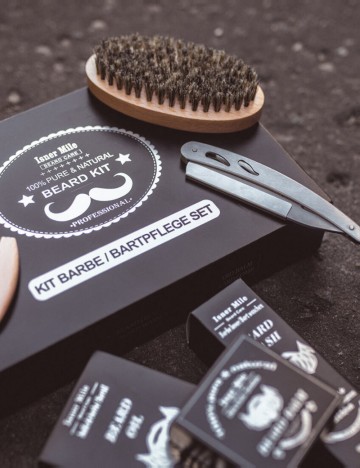 Kit pentru barbă Isner Mile, negru