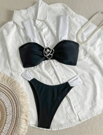 Costum de baie Shein, mix culori