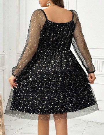 Rochie mini Shein Curve+, negru
