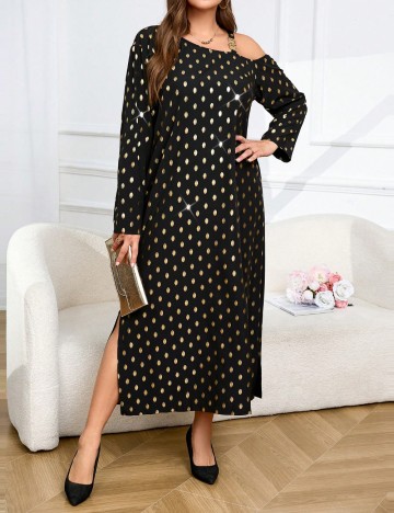 Rochie midi Shein Curve+, negru