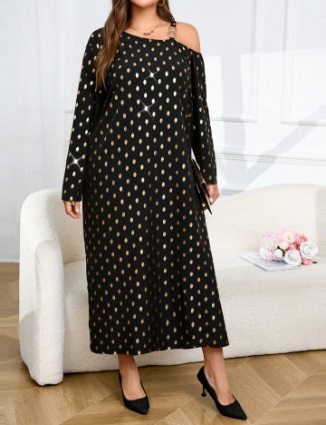 Rochie midi Shein Curve+, negru
