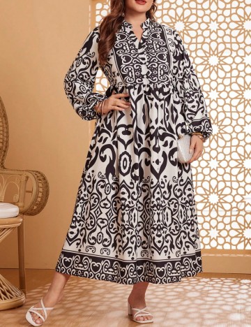 Rochie midi Shein Curve+, alb