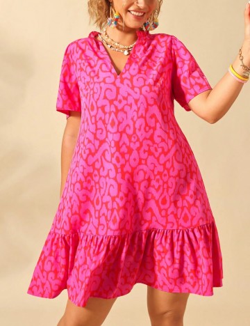 Rochie mini Shein Curve+, roz