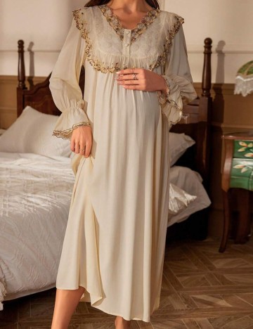 Rochie De Noapte Shein, crem