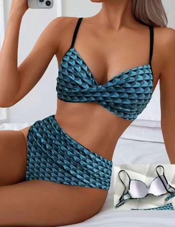 Costum de baie Shein, mix culori
