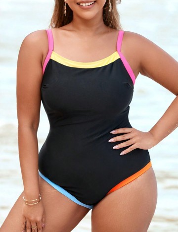 Costum de baie întreg Shein Curve+, negru