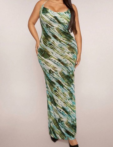 Rochie maxi Shein Curve+, mix culori