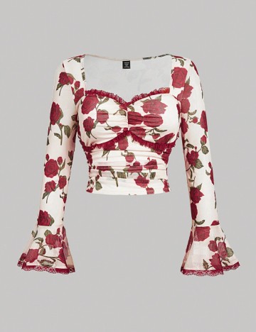 Top Shein Curve+, mix culori
