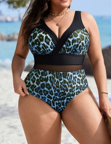 Costum de baie întreg Shein Curve+, mix culori