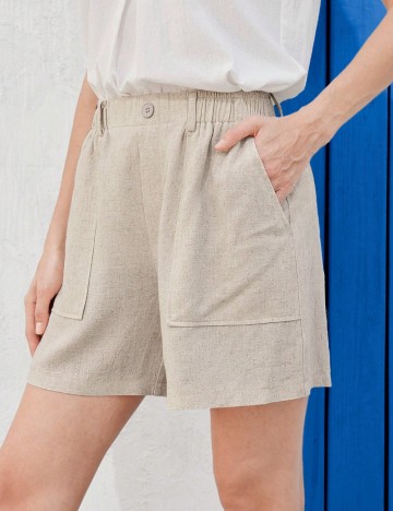 Pantaloni scurți Emery Rose by Shein, bej