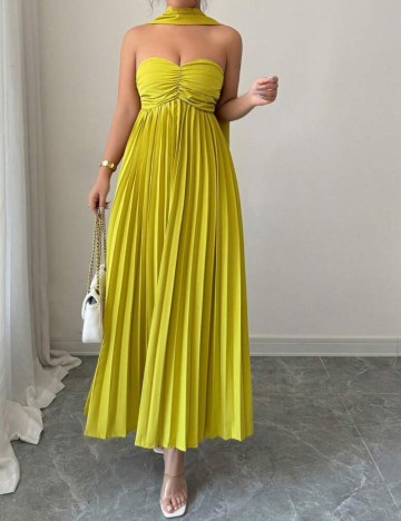 Rochie maxi Shein, mustar