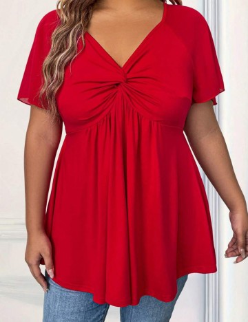 Tricou Shein Curve+, roșu