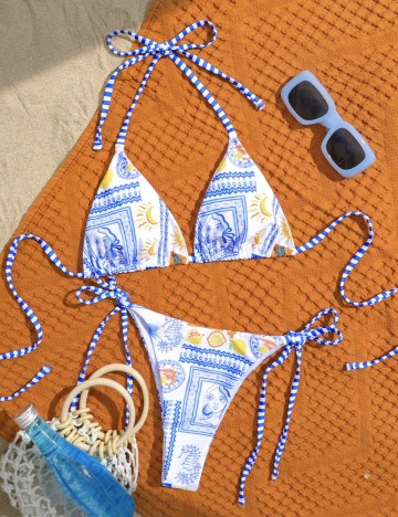 Costum de baie Shein, mix culori