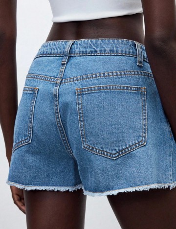 Pantaloni scurți de blugi Shein, albastru
