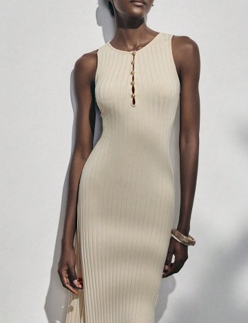 Rochie maxi Shein, bej
