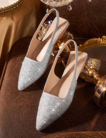Pantofi Shein, argintiu