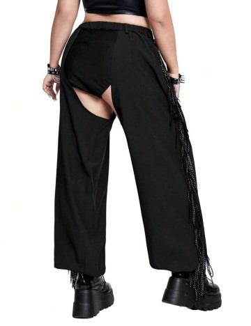 Pantaloni Shein Curve+, negru