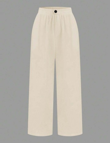 Pantaloni Shein Curve+, crem