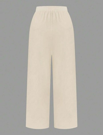 Pantaloni Shein Curve+, crem