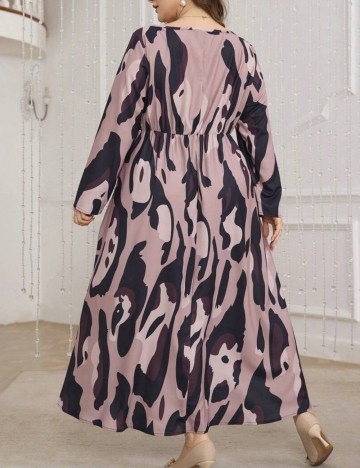 Rochie maxi Shein Curve+, mix culori