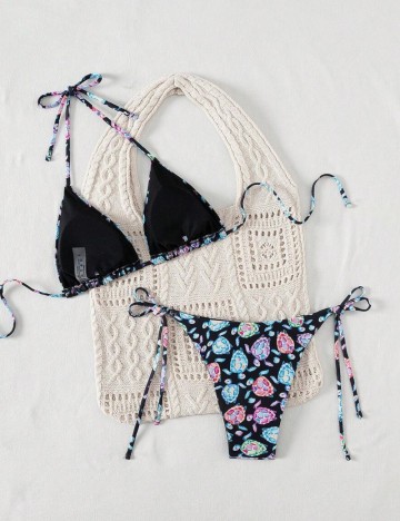 Costum de baie Shein, mix culori