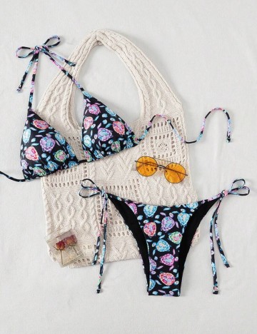 Costum de baie Shein, mix culori