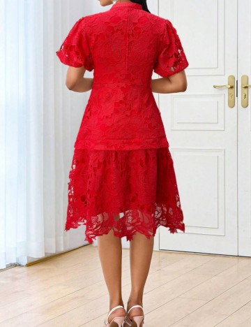Rochie midi Shein, roșu