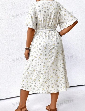 Rochie midi Shein Curve+, mix culori