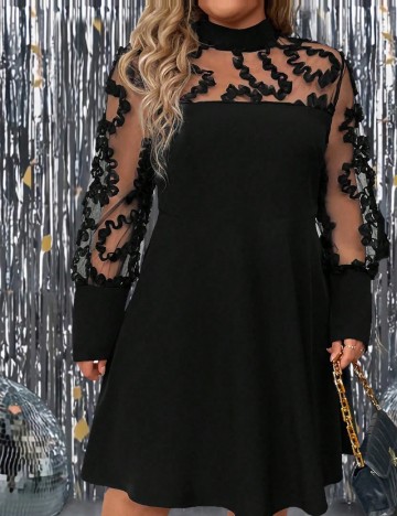 Rochie mini Shein Curve+, negru