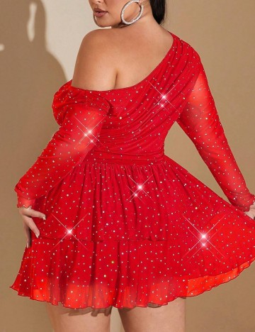 Rochie mini Shein Curve+, roșu