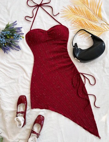 Rochie midi Shein, vișiniu