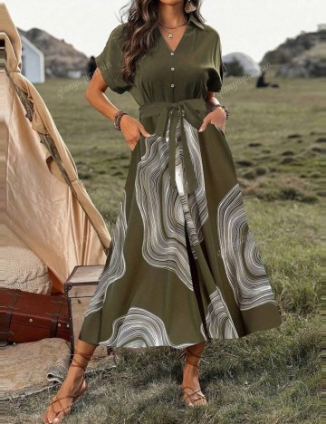 Rochie maxi Shein, verde