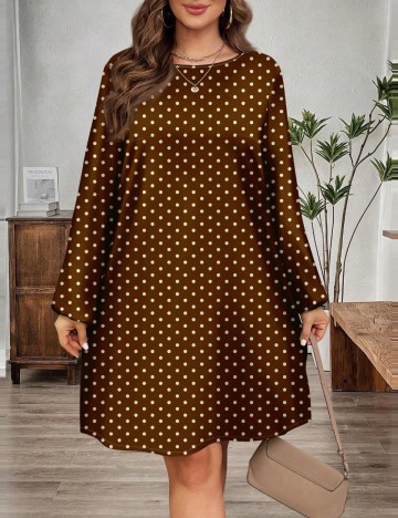 Rochie mini Shein Curve+, mix culori