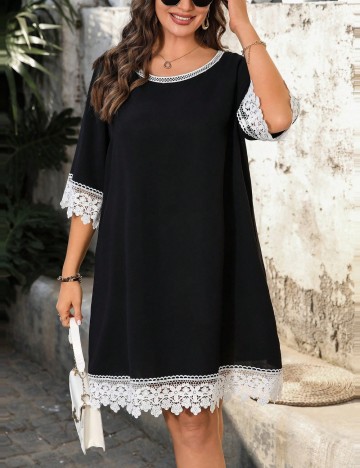 Rochie mini Shein Curve+, negru