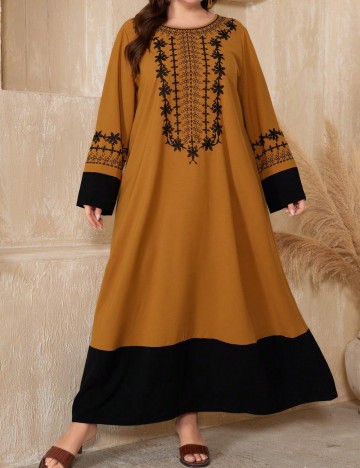Rochie maxi Shein Curve+, mix culori