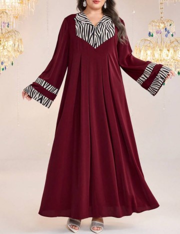 Rochie maxi Shein Curve+, mix culori