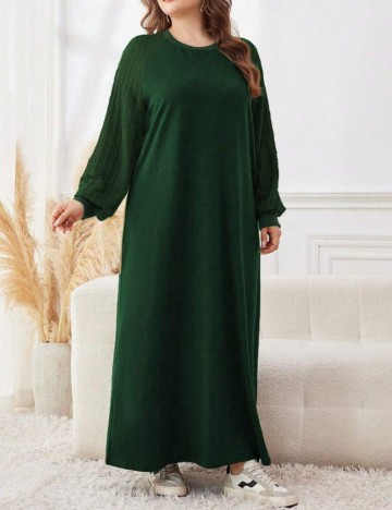 Rochie maxi Shein Curve+, verde