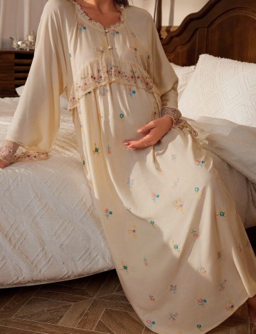 Rochie De Noapte Shein, crem
