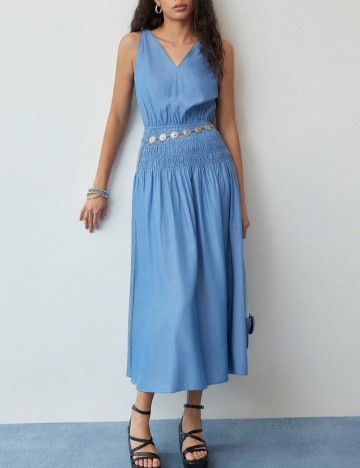 Rochie midi Shein, albastru