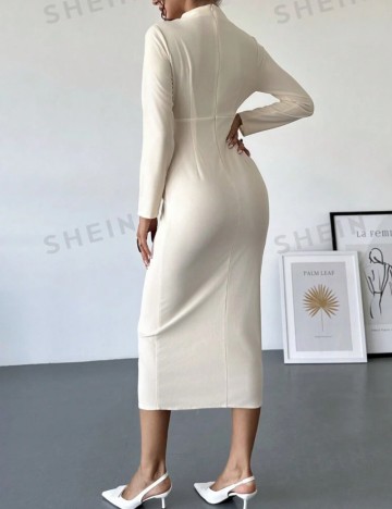 Rochie midi Shein, crem